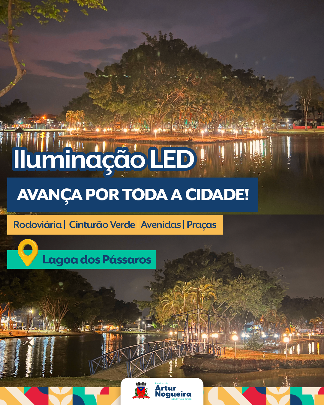 Iluminação LED - Lagoa dos Pássaros